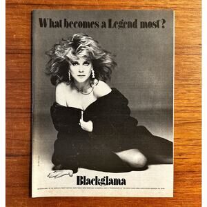 1985 Ann Margaret Blackglama Furs Vintage Print Ad Advertisement
